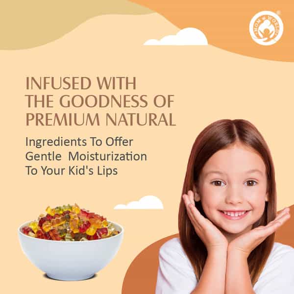 Mom & World Kidsy Natural Gummy Floss Lip Balm All Day Moisture Lock Dermatologically Kids 4.5G