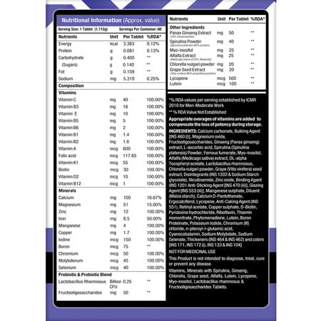 Musclexp Daily Vital + Probiotic One Daily 60 Tablets (Pack Of 3)