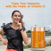 Nutriburst Triple Immunity Gummies With Vitamin C | Amla & Zinc (30 Gummies)(Orange Flavour)