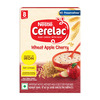 Nestle Cerelac Wheat Apple Cherry Baby Food Cereal| No Preservatives| 8 To 24 Months| 350 Gm