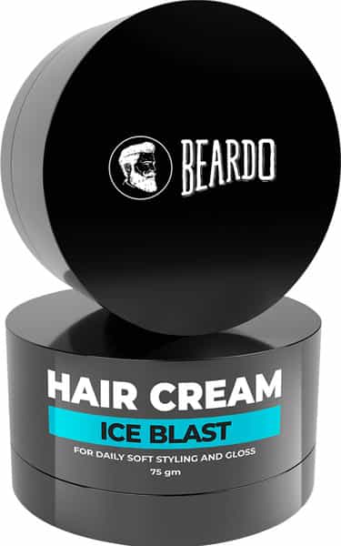 Beardo Ice Blast Hair Cream 75G | For Daily Soft Styling And Gloss