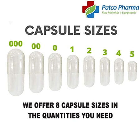 Patco Pharma- Size 00 Transparent Empty Vegetarian Pill Capsule|Diy Powder Filling (5000 Pcs)