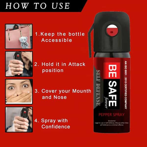 Besafe Forever Max Protection Self Defense Pepper Spray Pack Of 5