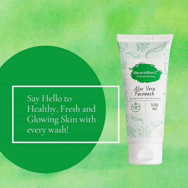 Beautisoul Aloe Vera Face Wash With Pure Aloe Vera | Witch Hazel & Vitamin E | Ifra Certified|Unisex
