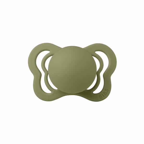 Bibs Couture 2 Pack Silicone Size 1 Vanilla/Olive - 0+ Months