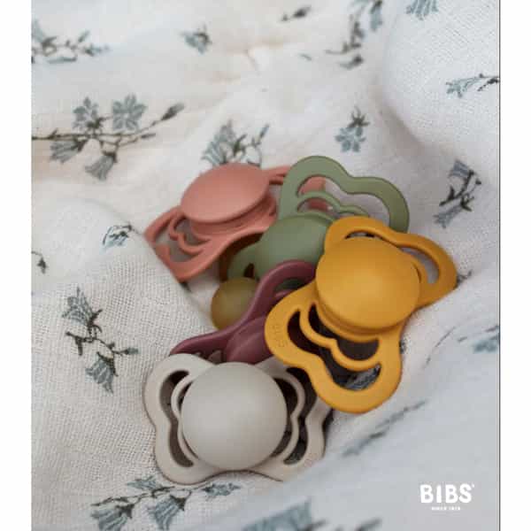 Bibs Couture 2 Pack Silicone Size 1 Vanilla/Olive - 0+ Months
