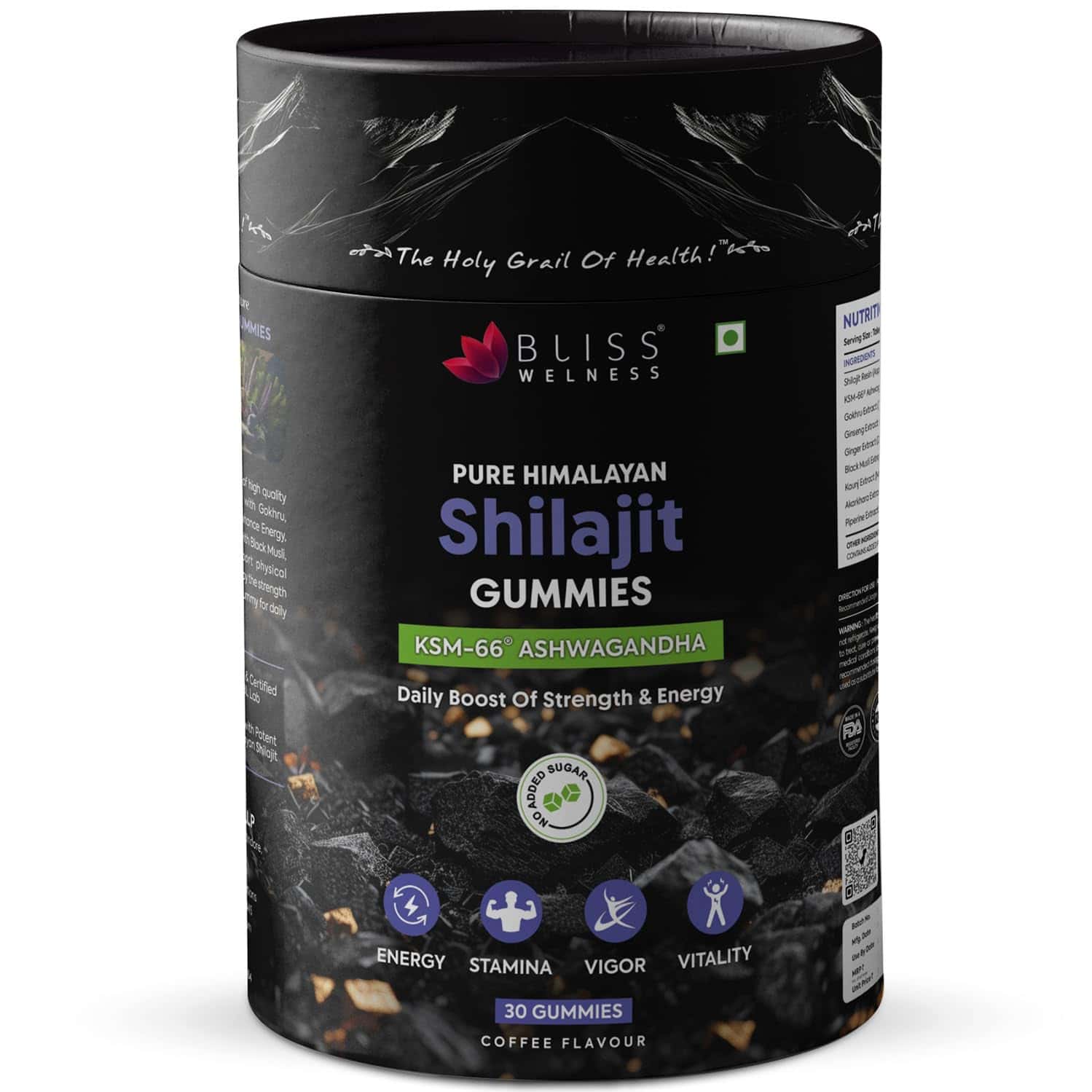 Bliss Welness Pure Himalayan Shilajit Coffee Flavour Gummies 30 No's