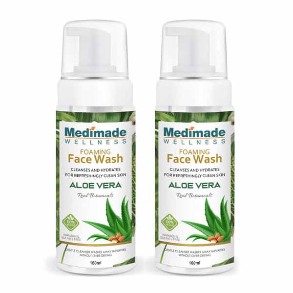 Medimade Aloevera Foaming Face Wash - 160 Ml X 2 ( Pack Of 2 )