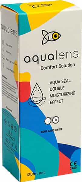 Aqualens Comfort Contact Lens Solution Value Pack Of 2 (120Ml Each)+2 Lens Cases