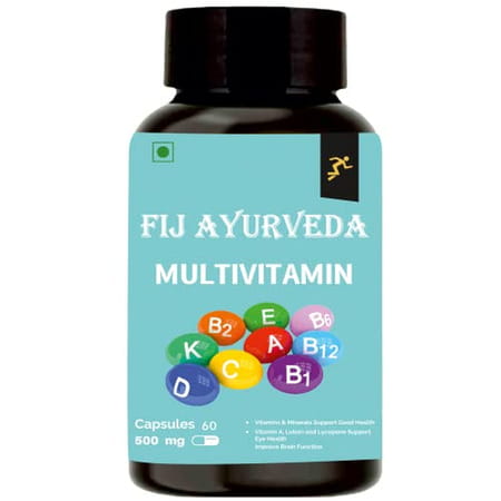 Fij Ayurveda Multivitamin Capsule With Vitamins | Minerals & Herbs - 60 Veg Capsules