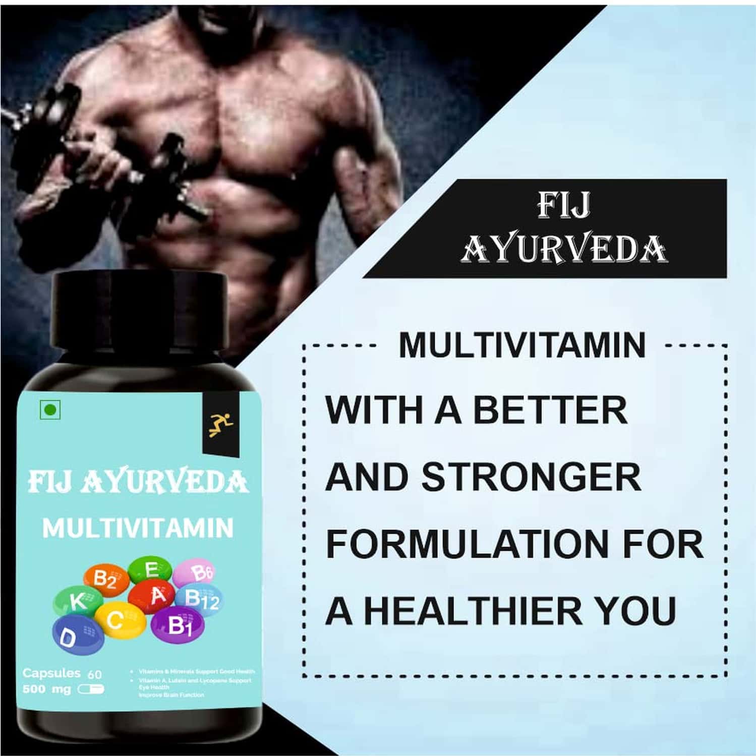 Buy FIJ AYURVEDA MULTIVITAMIN CAPSULE WITH VITAMINS, MINERALS & HERBS