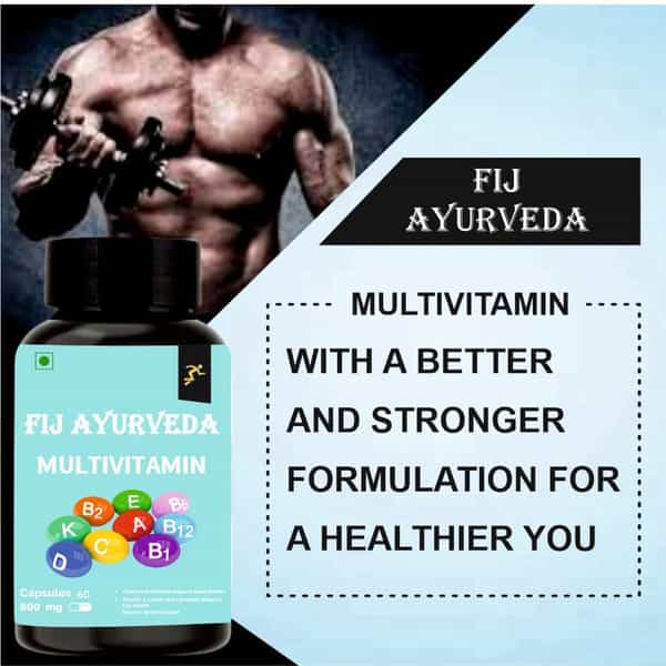 Fij Ayurveda Multivitamin Capsule With Vitamins | Minerals & Herbs - 60 Veg Capsules