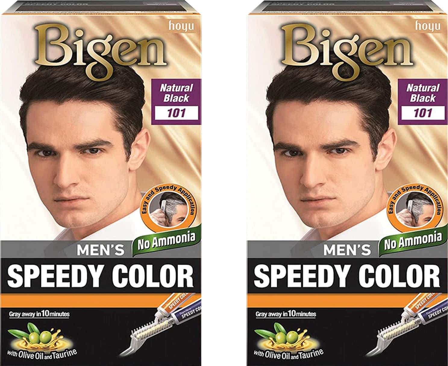 Bigen Men's Speedy Color Natural Black 101 80g (pack Of 2)