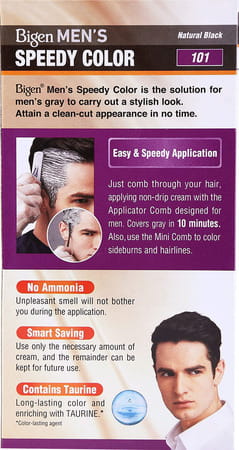 Bigen Men'S Speedy Color Natural Black 101 80g (Pack Of 2)