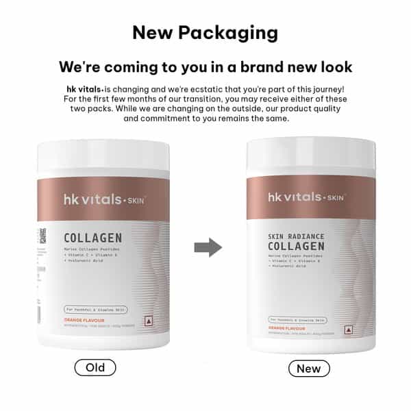 Hk Vitals Marine Collagen Supplement (Orange | 400G) |With Vitamin C | E