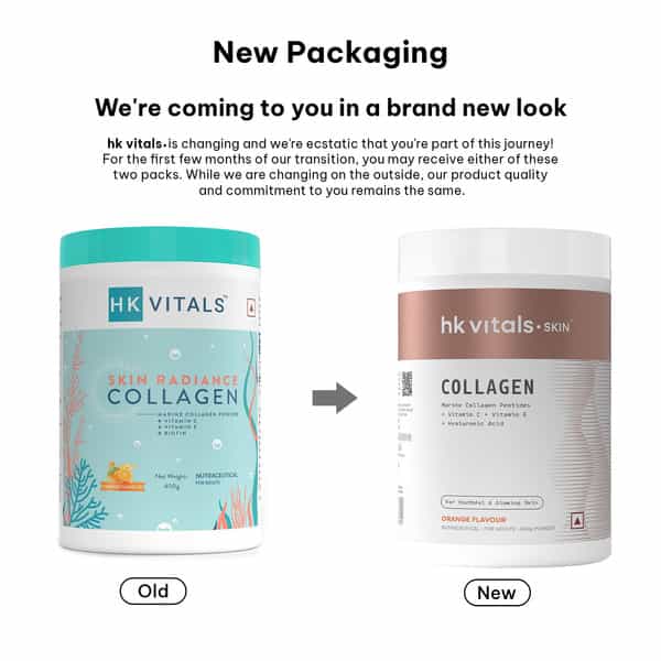 Hk Vitals Marine Collagen Supplement (Orange | 400G) |With Vitamin C | E
