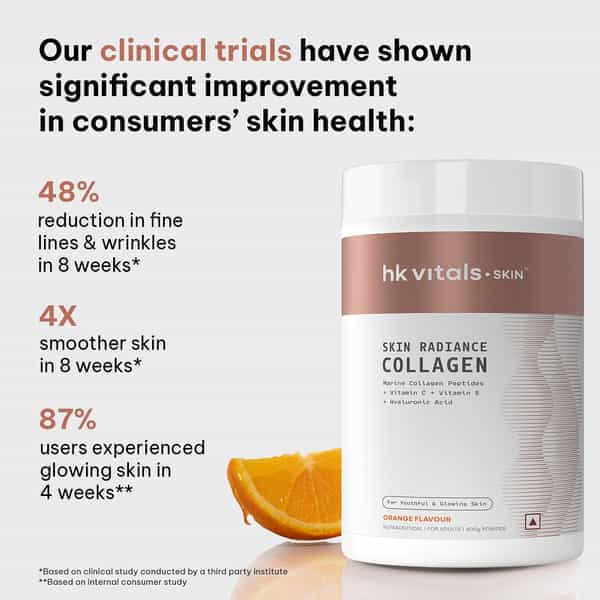 Hk Vitals Marine Collagen Supplement (Orange | 400G) |With Vitamin C | E