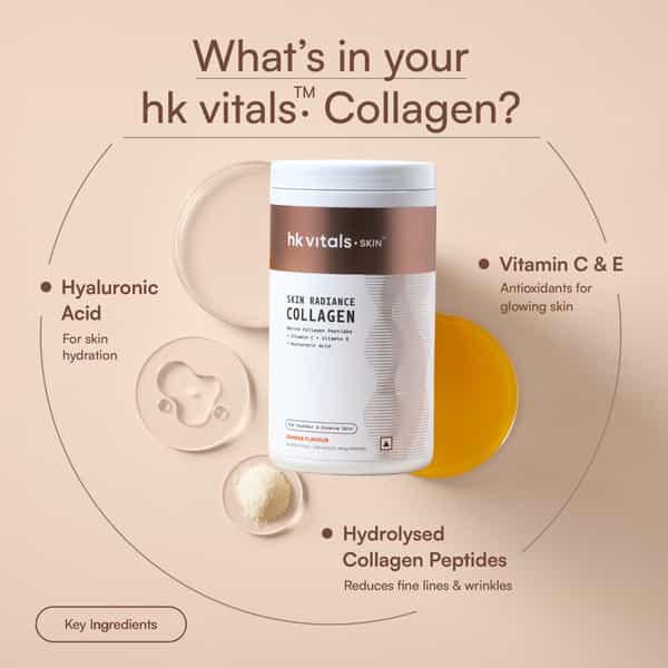 Hk Vitals Marine Collagen Supplement (Orange | 400G) |With Vitamin C | E