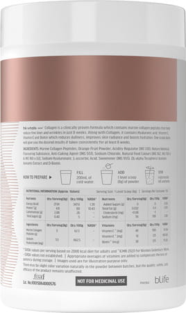Hk Vitals Marine Collagen Supplement (Orange | 400G) |With Vitamin C | E
