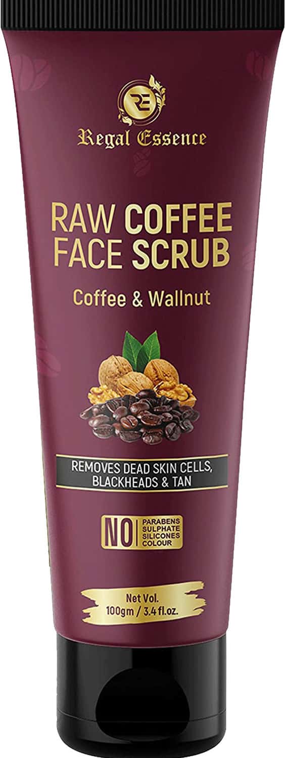 Regal Essence Raw Coffee Face Scrub With Walnut & Coffee Removes Dead Skin Cell 100 Gm
