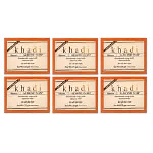 Khadi Abeers Herbal Handmade Almond Soap With Essential Oils | 125gm (pack Of 6)