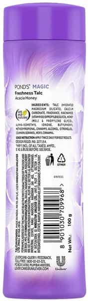 Pond's Magic Freshness Acacia Honey Talcum Powder  Bottle Of 100 G