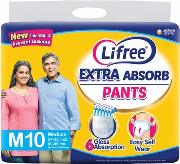 Lifree Extra Absorbent Adult Diaper Pants Medium - 10 Diapers