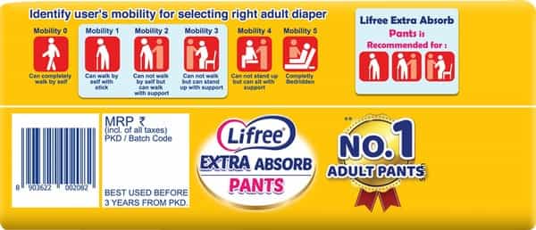 Lifree Extra Absorbent Adult Diaper Pants Medium - 10 Diapers