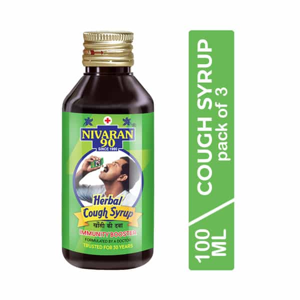 Nivaran 90 Herbal Cough Syrup(Pack Of 3 - 100 Ml)
