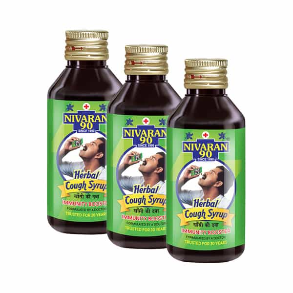 Nivaran 90 Herbal Cough Syrup(Pack Of 3 - 100 Ml)