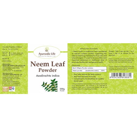 Al-Ayurvedic Life Neem Powder 200 Gms Pack Of 4