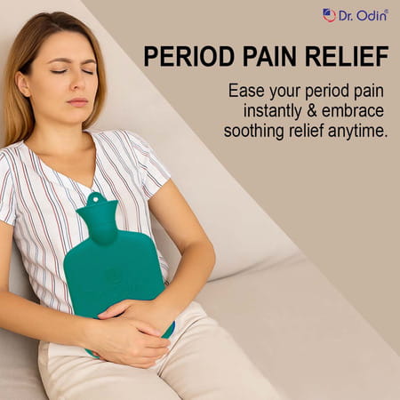 Dr. Odin Hot Water Bag (1.75 Litre) Non Electric Leakproof Hot Water Bottle For Body Pain (Green)