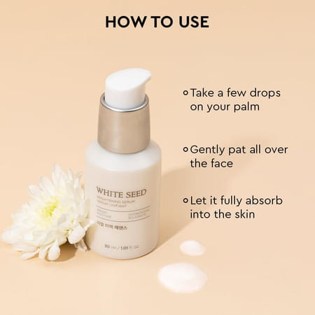 The Face Shop White Seed Brightening Korean Serum | Niacinamide & Ha | Dark Spots - 30ml