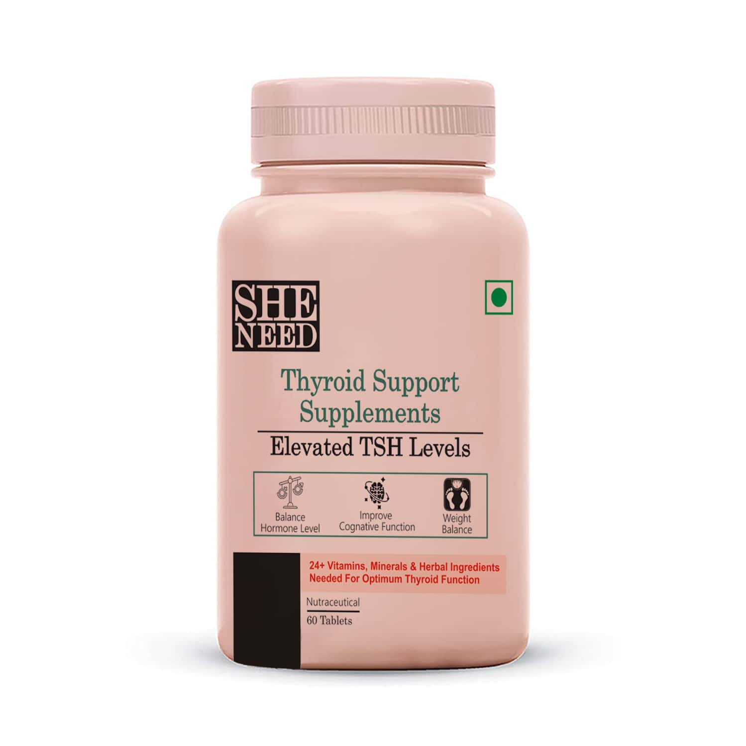 Sheneed Thyroid Support Supplement|boosts Metabolism Promotes Hair Growth - 60 Tablets