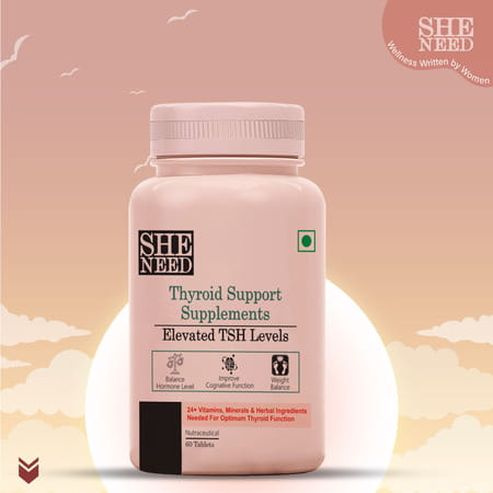 Sheneed Thyroid Support Supplement|Boosts Metabolism Promotes Hair Growth - 60 Tablets