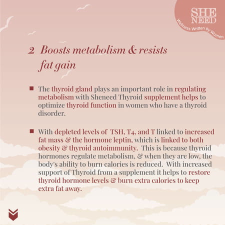 Sheneed Thyroid Support Supplement|Boosts Metabolism Promotes Hair Growth - 60 Tablets