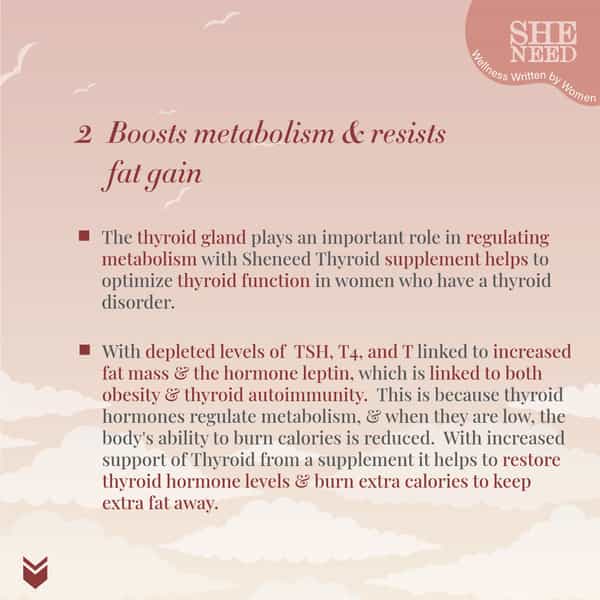 Sheneed Thyroid Support Supplement|Boosts Metabolism Promotes Hair Growth - 60 Tablets