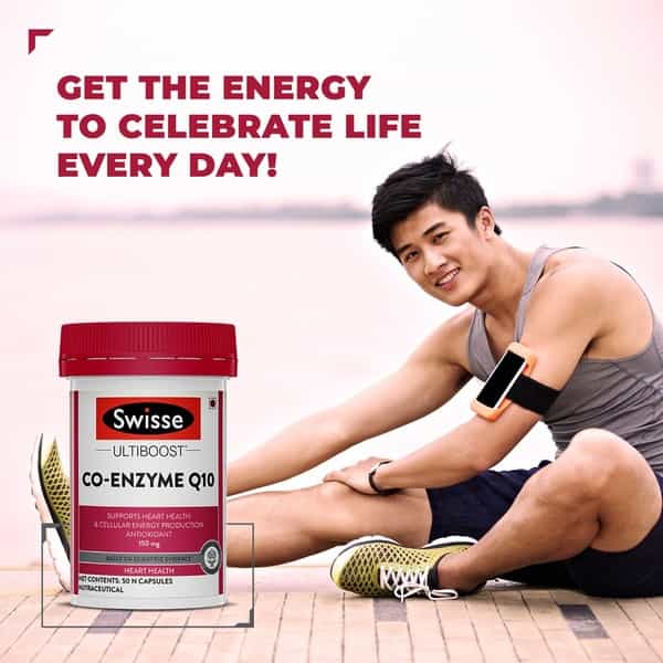 Swisse Ultiboost Co Enzyme Q-10 Supplement For Heart & Energy Metabolism - 50 Capsules
