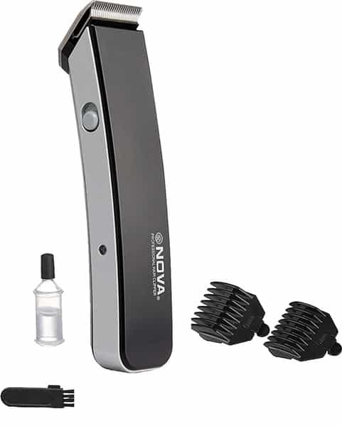 Nova Nht-1045 Rechargeable Cordless 30 Minutes Runtime Beard Trimmer For Men (Black)