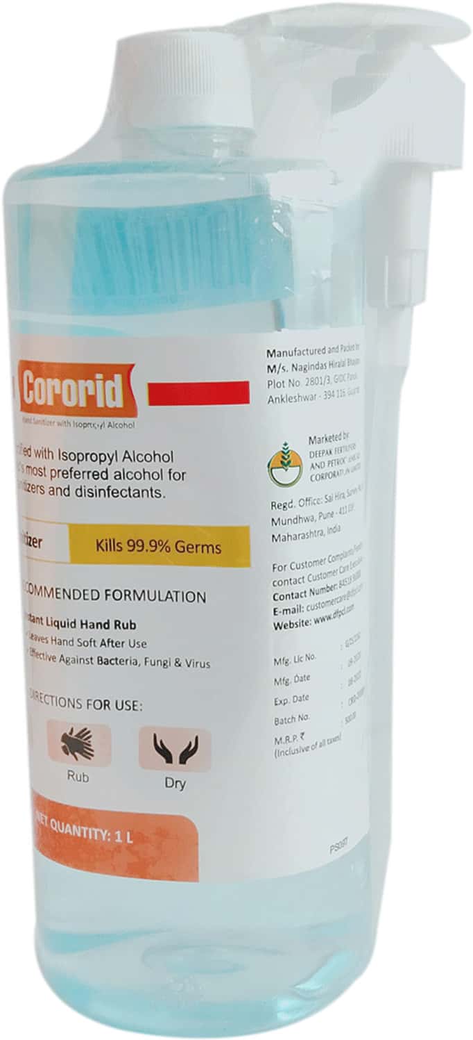 Cororid Sanitizer (1ltr) Pack Of 2 Bottles
