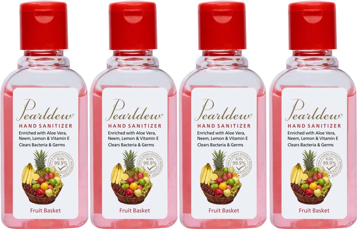 Pearldew Hand Sanitizer (gel) Fruit Basket 60 Ml - Pack Of 4