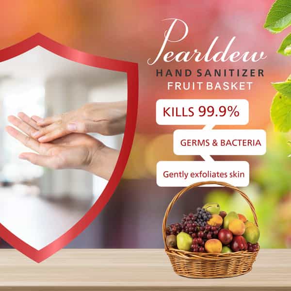 Pearldew Hand Sanitizer (Gel) Fruit Basket 60 Ml - Pack Of 4