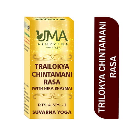 Uma Ayurveda Trilokya Chintamani Ras (With Hira Bhasma) Ayurvedic Tablets 10 Tab