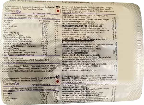Cartilox Go Strip Of 15 Softgel Capsules