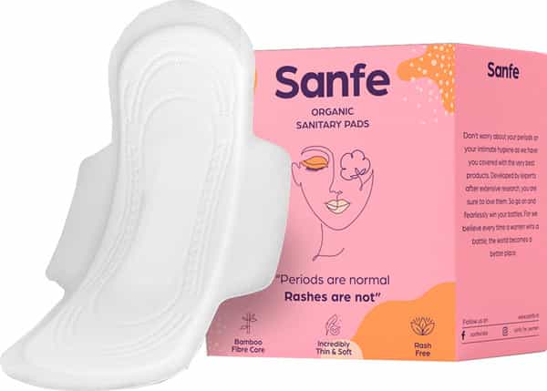 Sanfe Bamboo Sanitary Pads Combo Pack (12 Day Pads + 12 Night Pads)