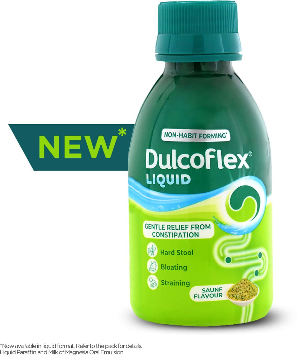 Dulcoflex Saunf Flavour | Sugar Free | For Constipation Relief Liquid 150 Ml