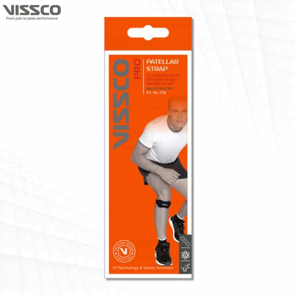 Vissco Patellar Support | Provide Patellar Pain Relief | Color - Black (Single Piece)