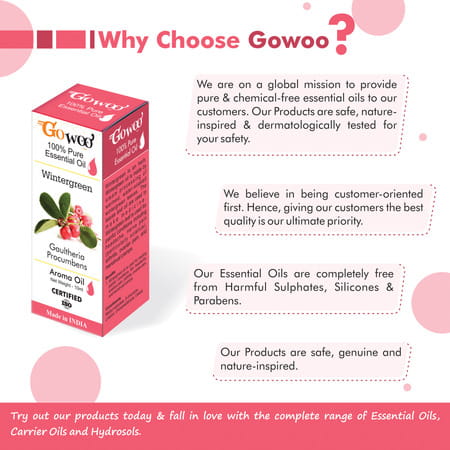 Pack Of 2 Wintergreen Essential Oil & Moringa Seed Carrier Oil - 100% Pure Natural Cold Pressed