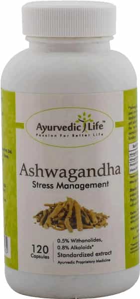 Ayurvedic Life Ashwagandha 120 Capsules (Pack Of 5) Natural