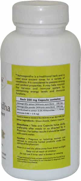 Ayurvedic Life Ashwagandha 120 Capsules (Pack Of 5) Natural